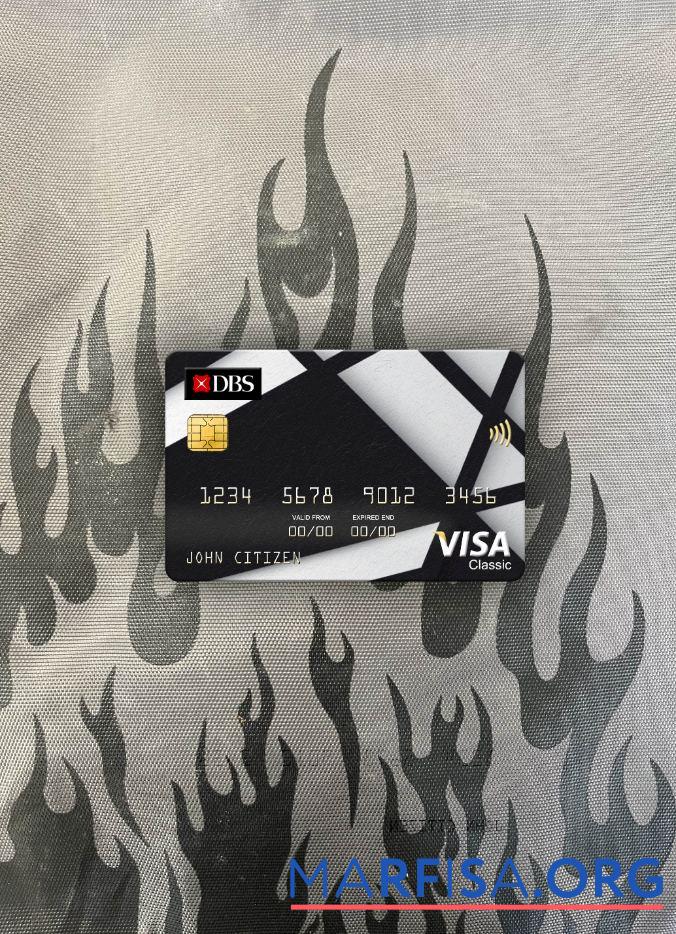 Downloadable Singapore DBS bank visa classic card photolook front sample